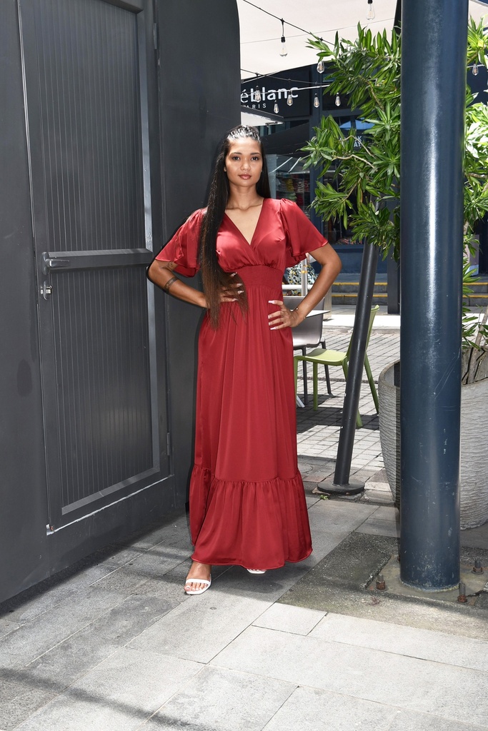 Olivia Satin Grenat