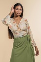 Top Holly Ecru Fleurs