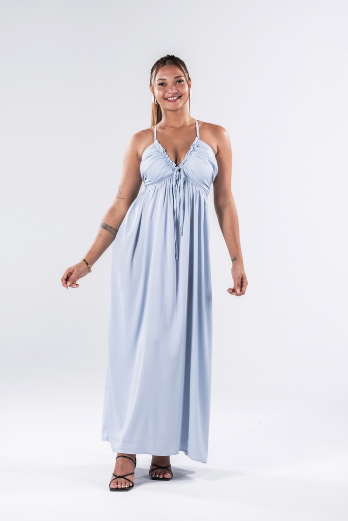 Pia Satin Bleu Clair