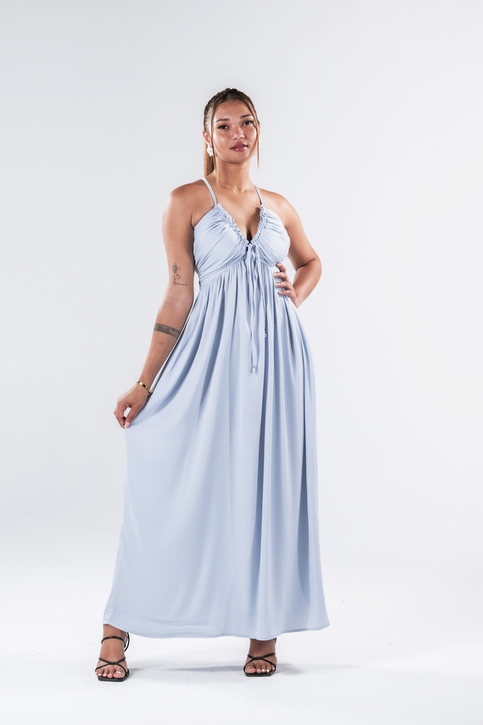 Pia Satin Bleu Clair