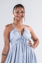 Pia Satin Bleu Clair