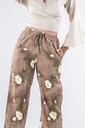 Lila Taupe à Fleurs