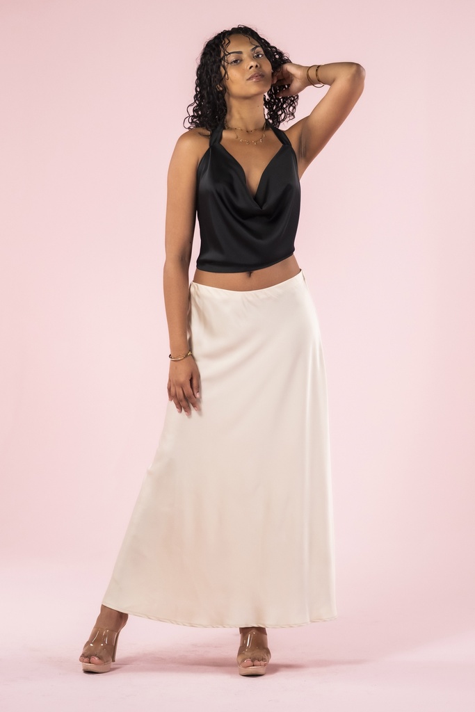 Top Sally Satin Noir
