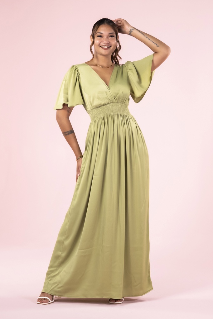 Ondina Satin Vert Anis