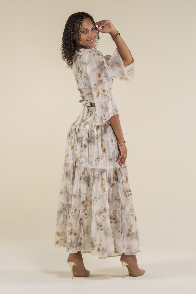 Sofia Soie Ecru & Gris