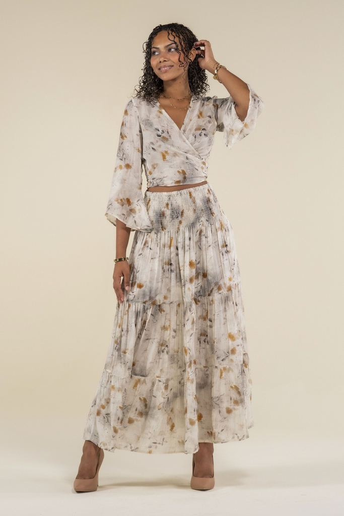 Sofia Soie Ecru & Gris