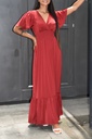 Olivia Burgundy Satin