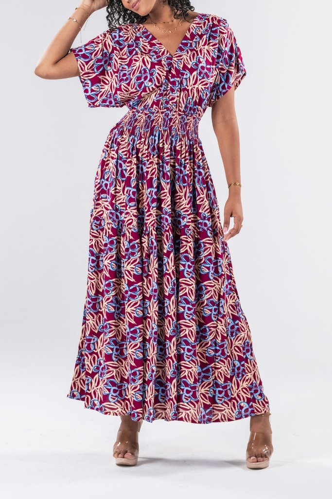 Anita Burgundy Leaves