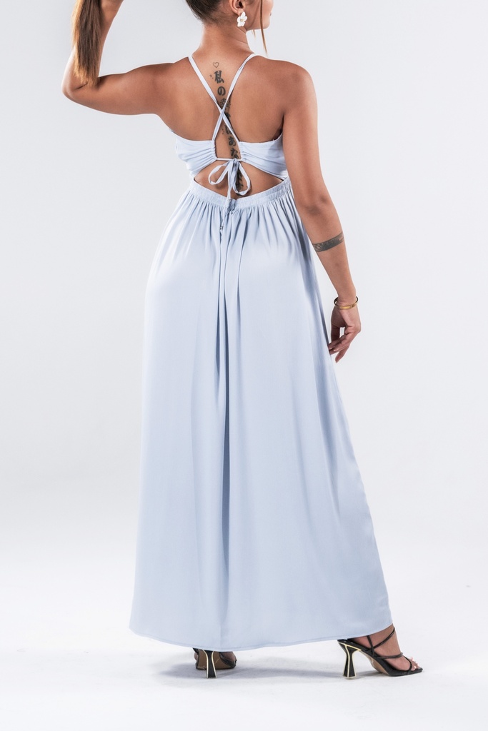 Pia Satin Bleu Clair