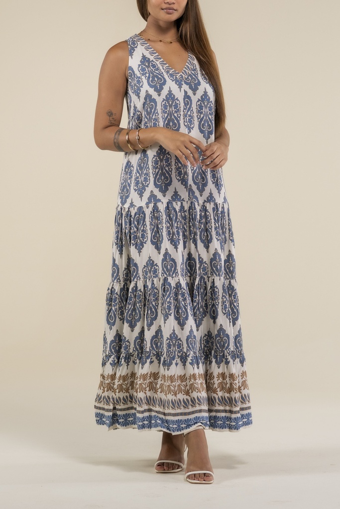 Valeria Blue Borderprint