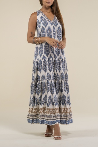 Valeria Blue Borderprint