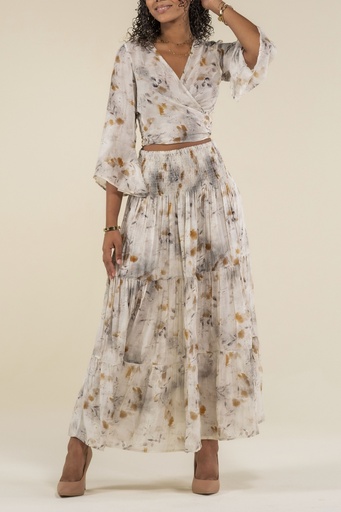 Sofia Ecru & Grey Silk